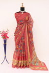 Df 152 Kalamkari Linen Daily Wear Printed Sarees Wholesale Shop In Surat